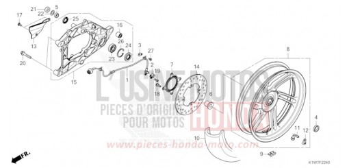 REAR WHEEL/SWINGARM SH350ASM de 2021